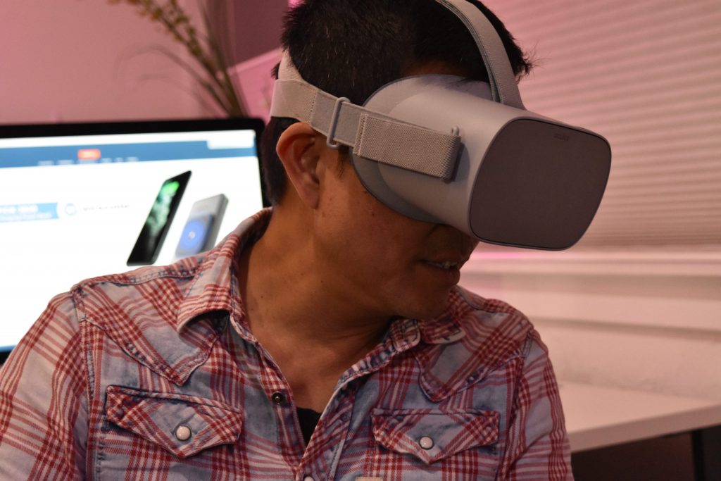 Ken Minn uses VR telepresence technology to remotely visit business partners
