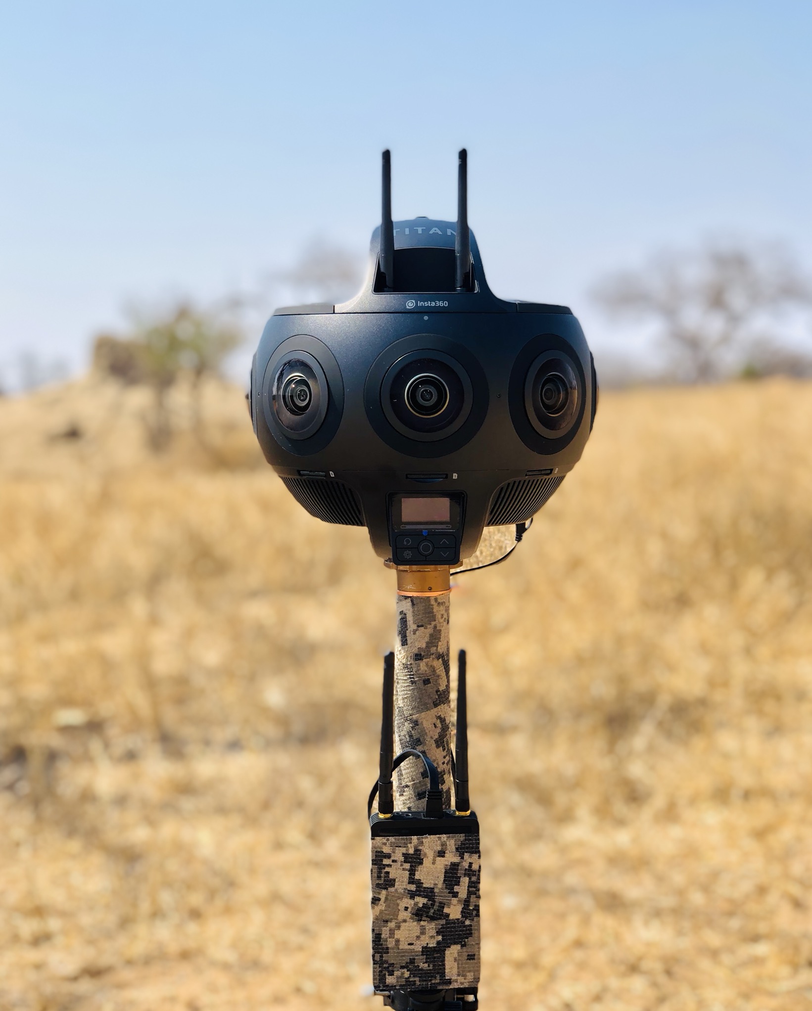 Insta360 Titan in African savannah