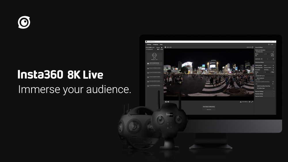 Insta360 8K Live VR live streaming software