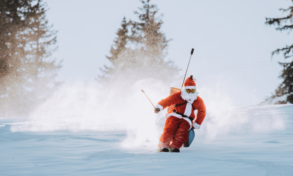 Valentin Delluc skiing with Insta360 X3