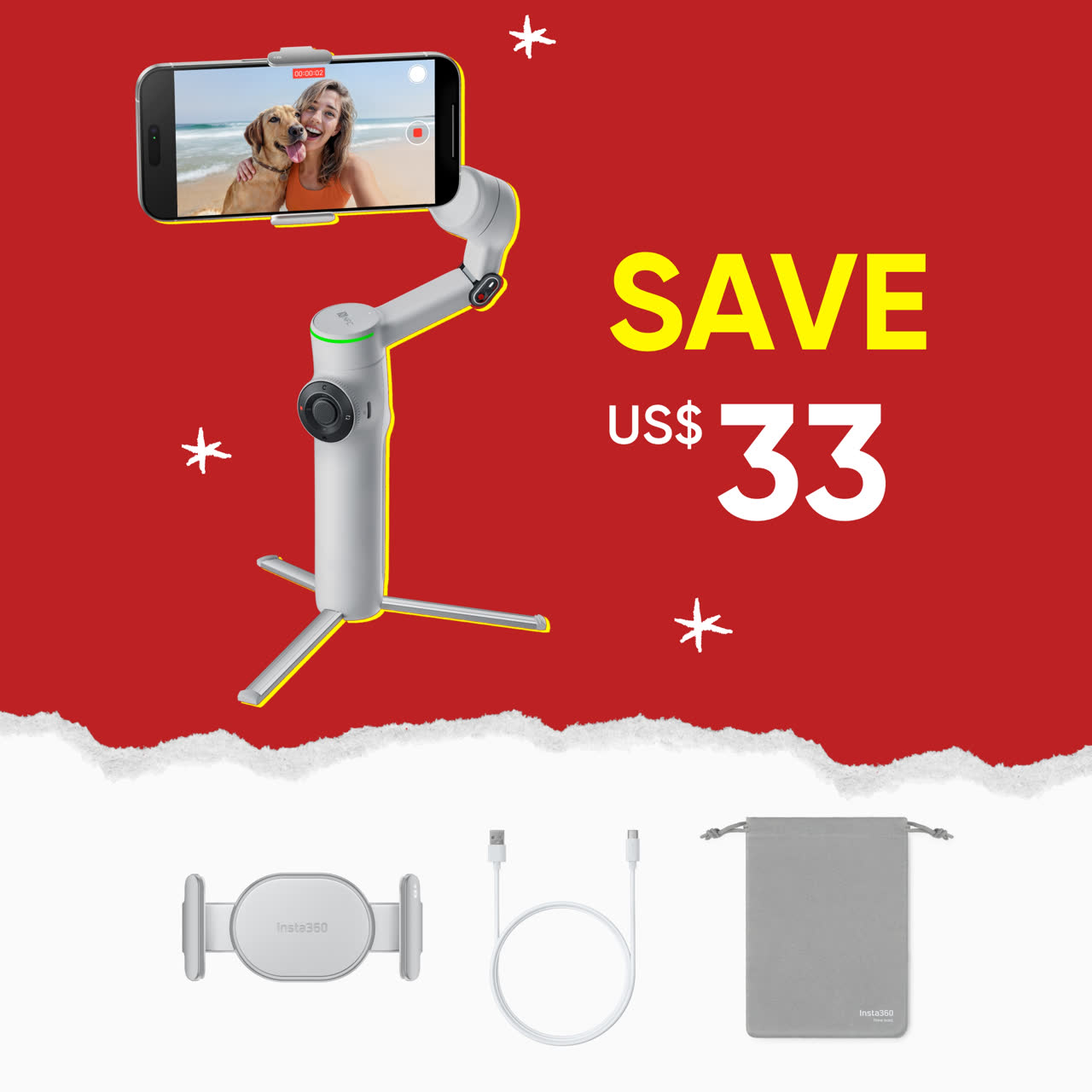 Best Phone Gimbals | Insta360 Flow 2 Series with AI Tracking