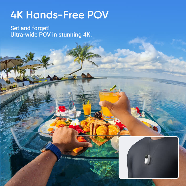 Insta360 GO 3S Standard Edition | 128GB | Midnight Black | Chính hãng - chi tiết 9