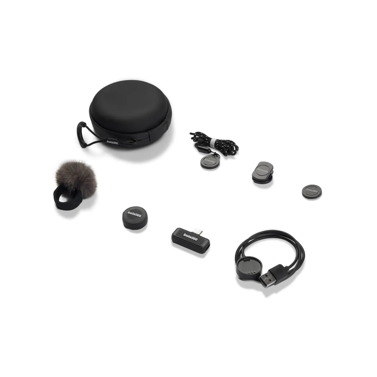 מיקרופון משדר + מקלט Mic Air 1tx+1rx מבית Insta360