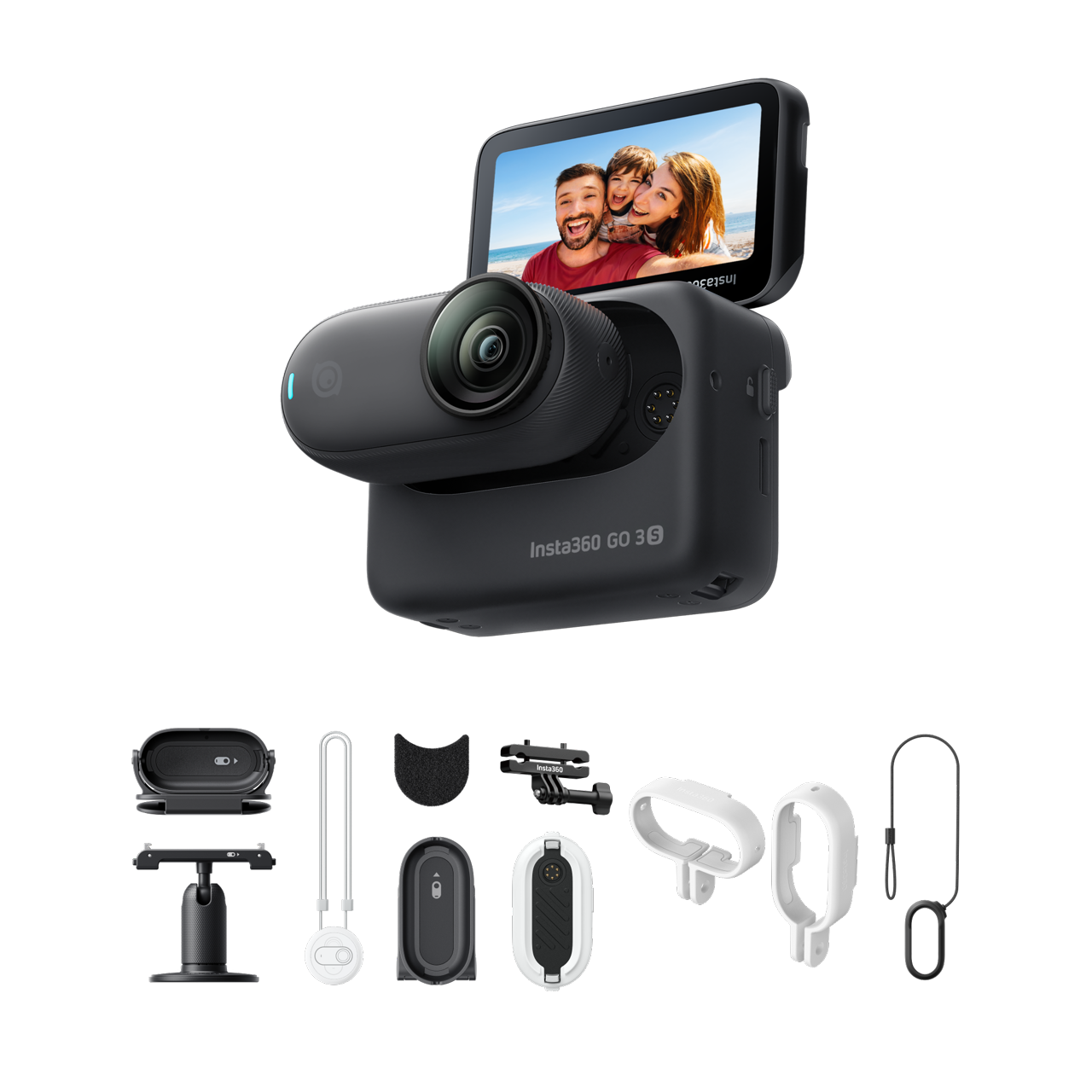 Insta360 GO 3S Paquete de vista múltiple para ciclismo || Negro Medianoche || 64GB