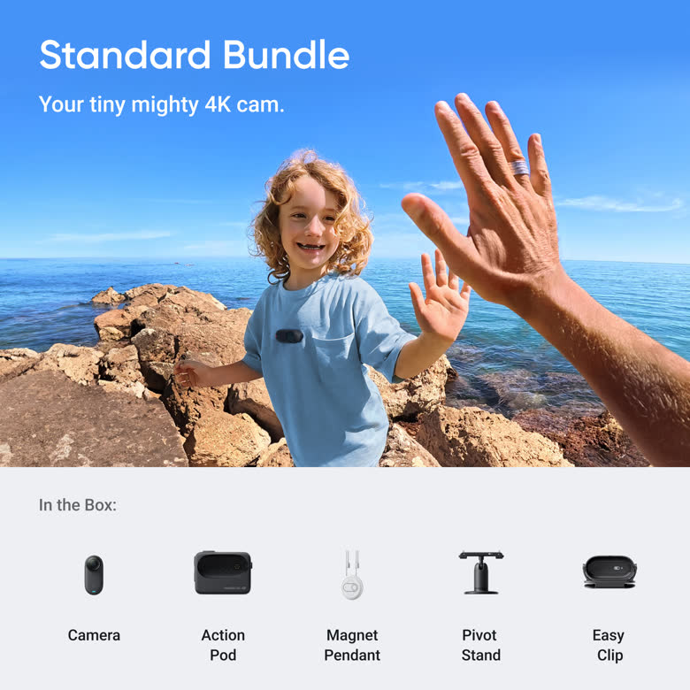 Insta360 GO 3S Standard Edition | 128GB | Midnight Black | Chính hãng - chi tiết 8