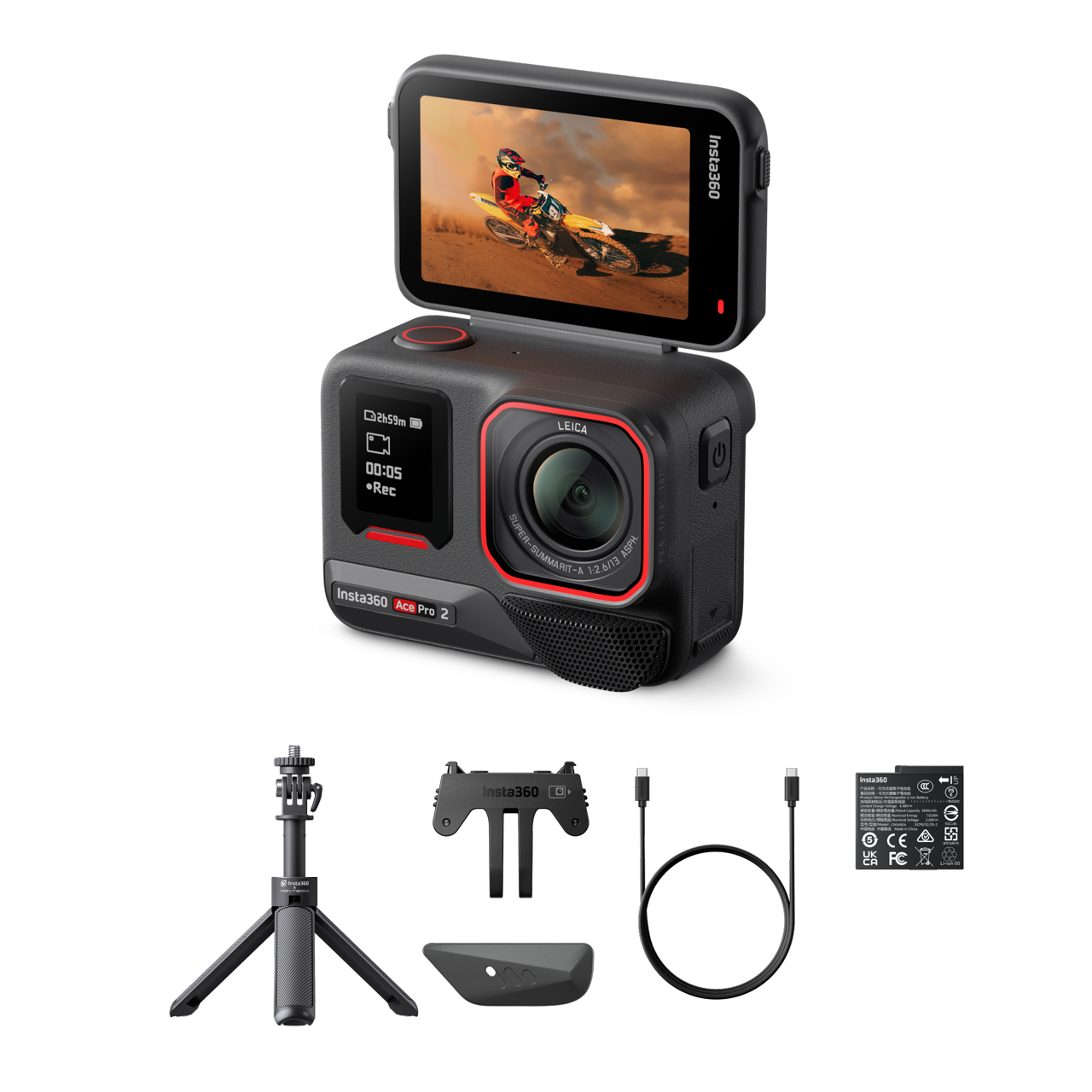 Insta360 Ace Pro 2 Pack Essenziale || Nero Notte || Batteria singola