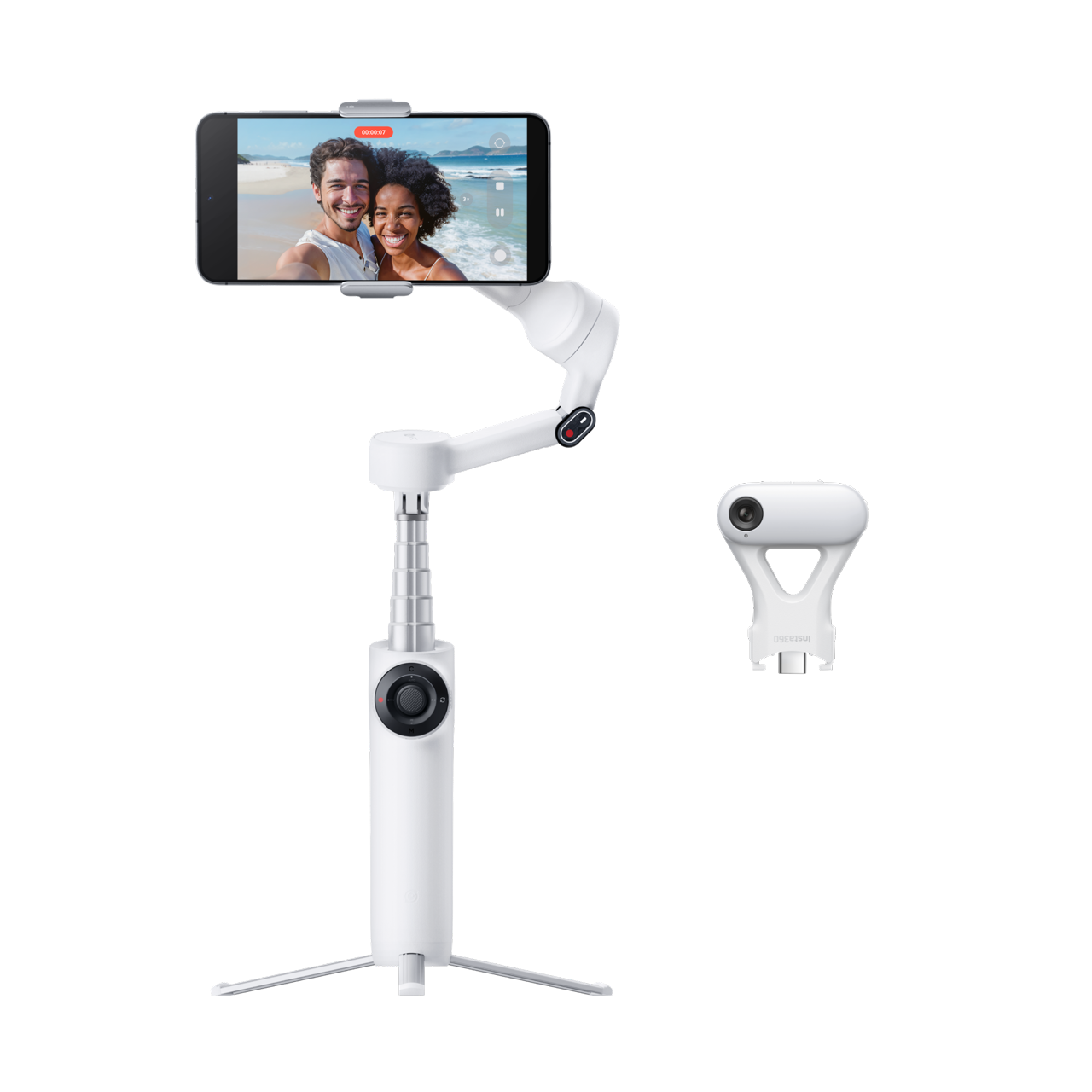 Insta360 Flow 2 Serie Flow 2 Plus-Bundle || Schneeweiß