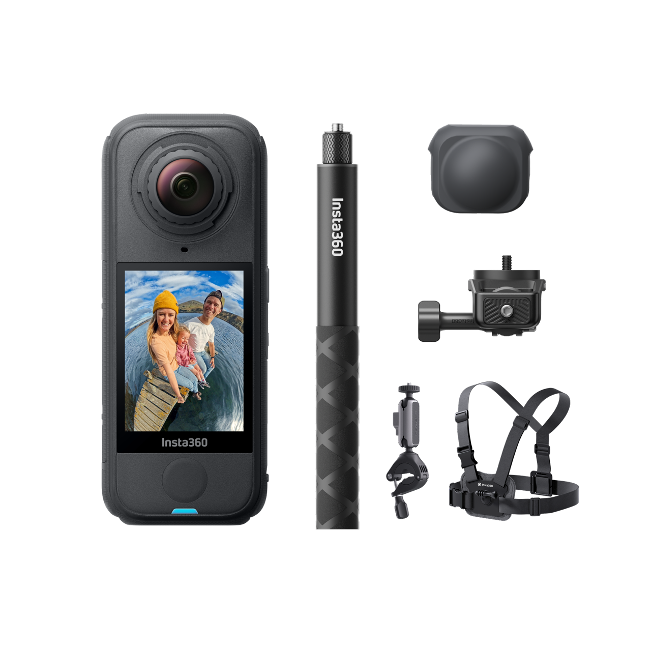 Insta360 X4 Air Pack Ciclismo (integrato) || Nero grafite || No Micro SD