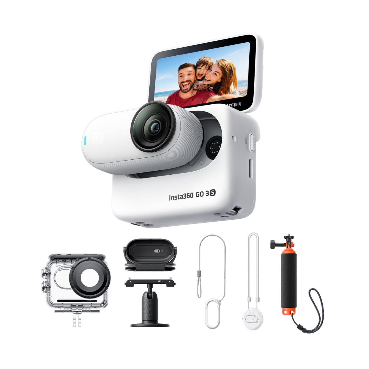 Insta360 GO 3S Wassersport-Bundle || Polarweiß || 64 GB