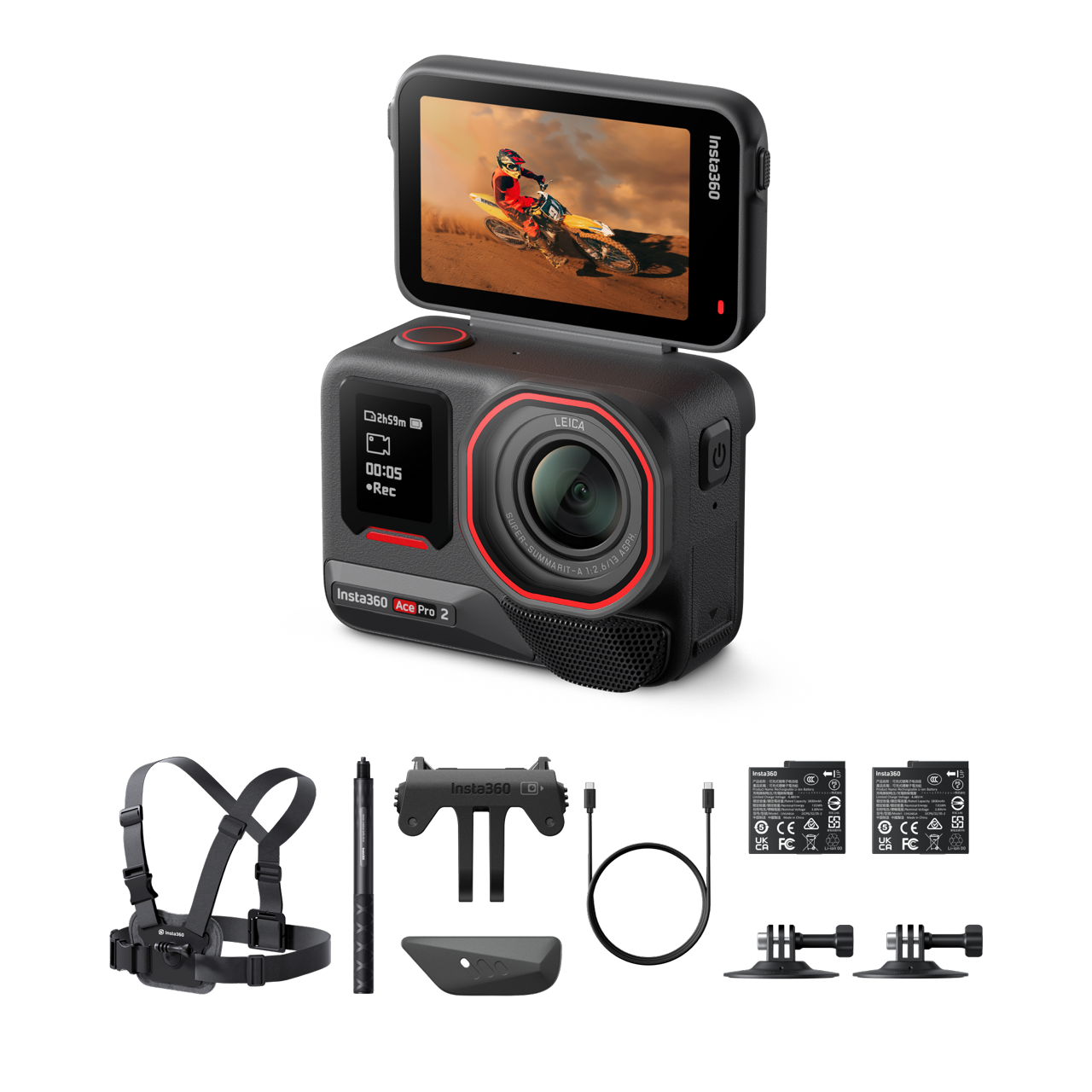 Insta360 Ace Pro 2 Pack Inverno || Nero Notte || Doppia batteria