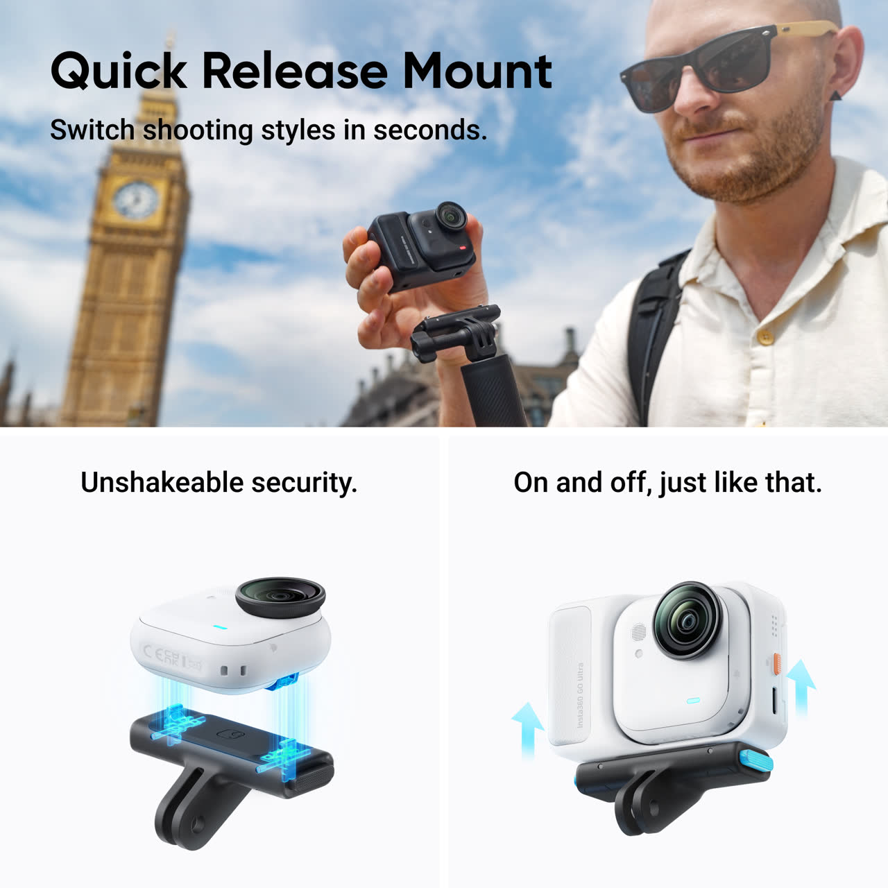 Buy Insta360 GO Ultra - New Tiny Hands-Free 4K Pocket Camera