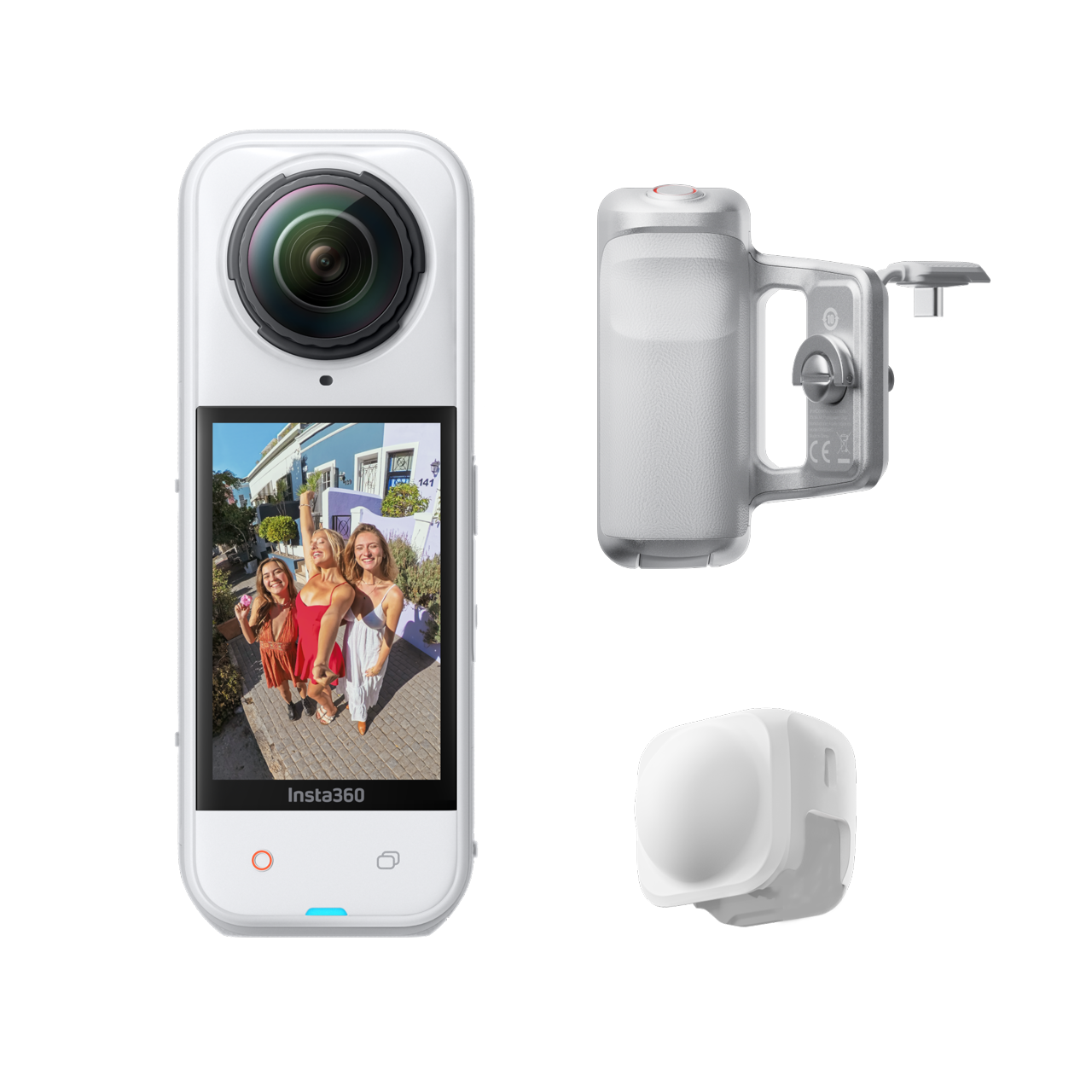 Insta360 X5 Paquete de empuñaduras de fotografía || Edición limitada en blanco satinado || No incluye microSD card