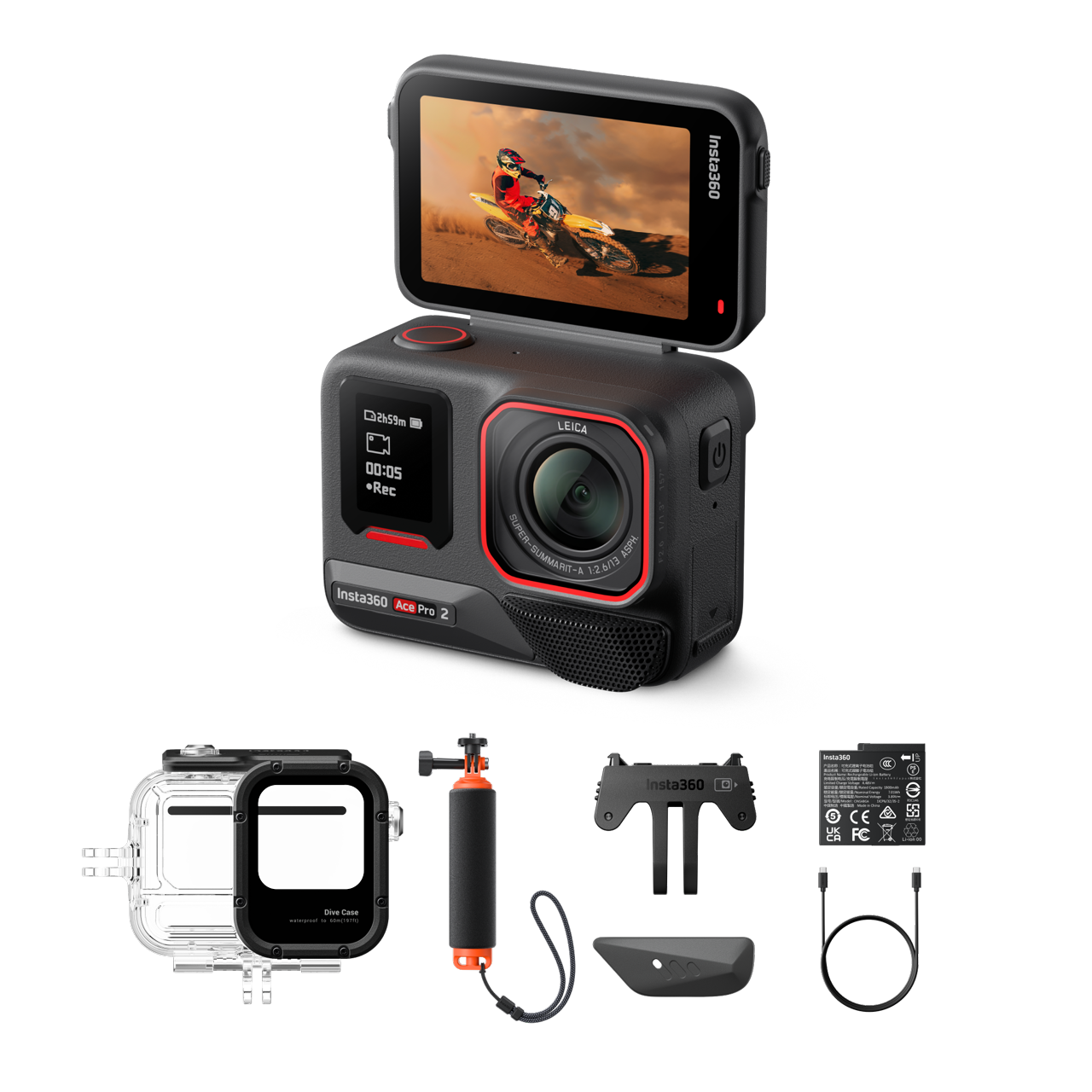 Insta360 Ace Pro 2 Pack Immersioni || Nero Notte || Batteria singola