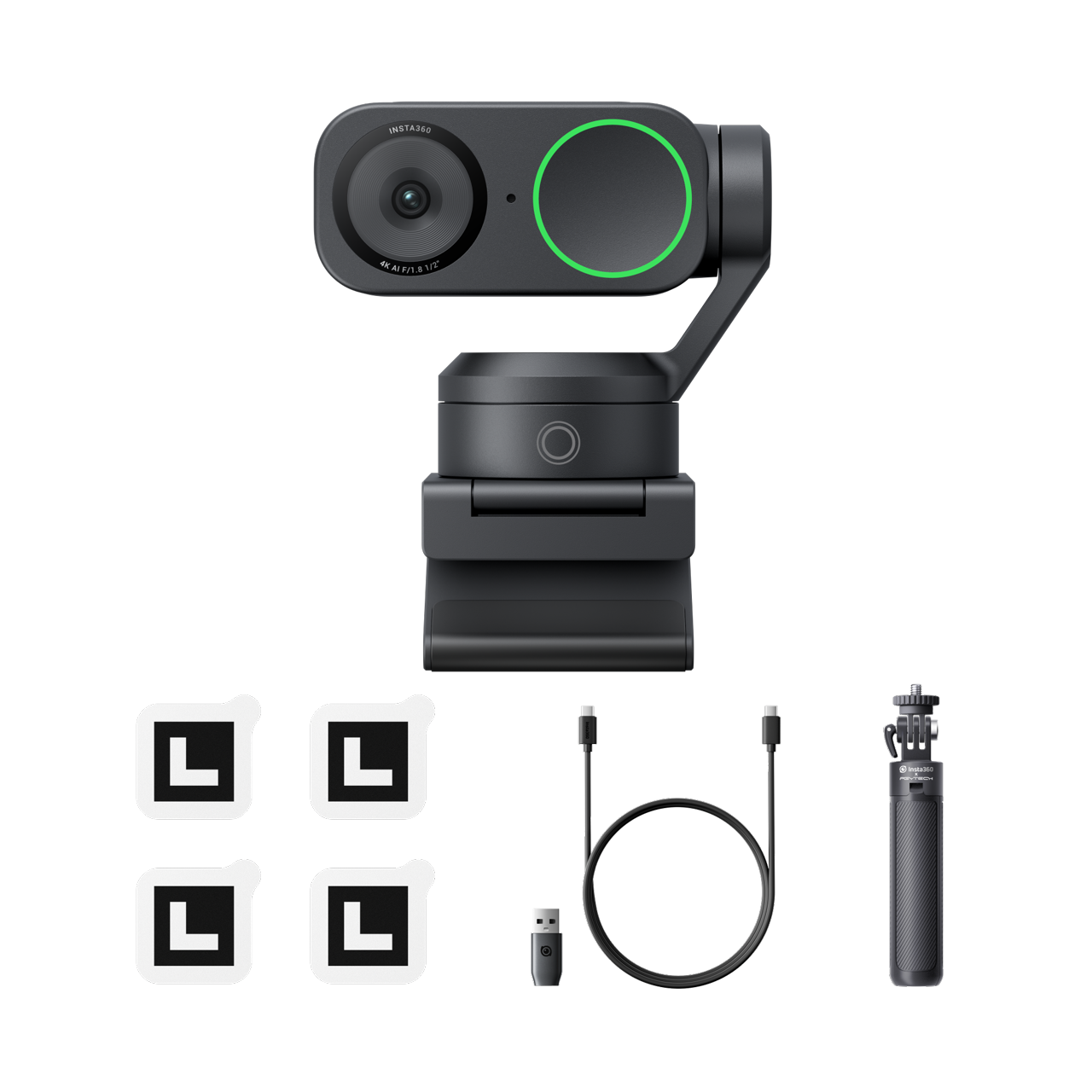 Insta360 Link 2 e Insta360 Link 2C Pack Treppiede || Insta360 Link 2 || Nero Grafite