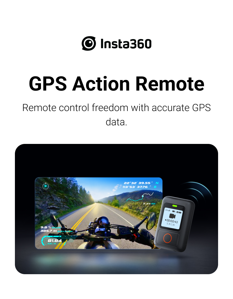 Buy GPS Action Remote - Camera Remote Control - Insta360