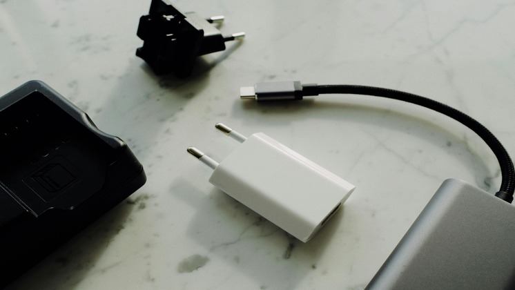Power adapters and a battery pack.