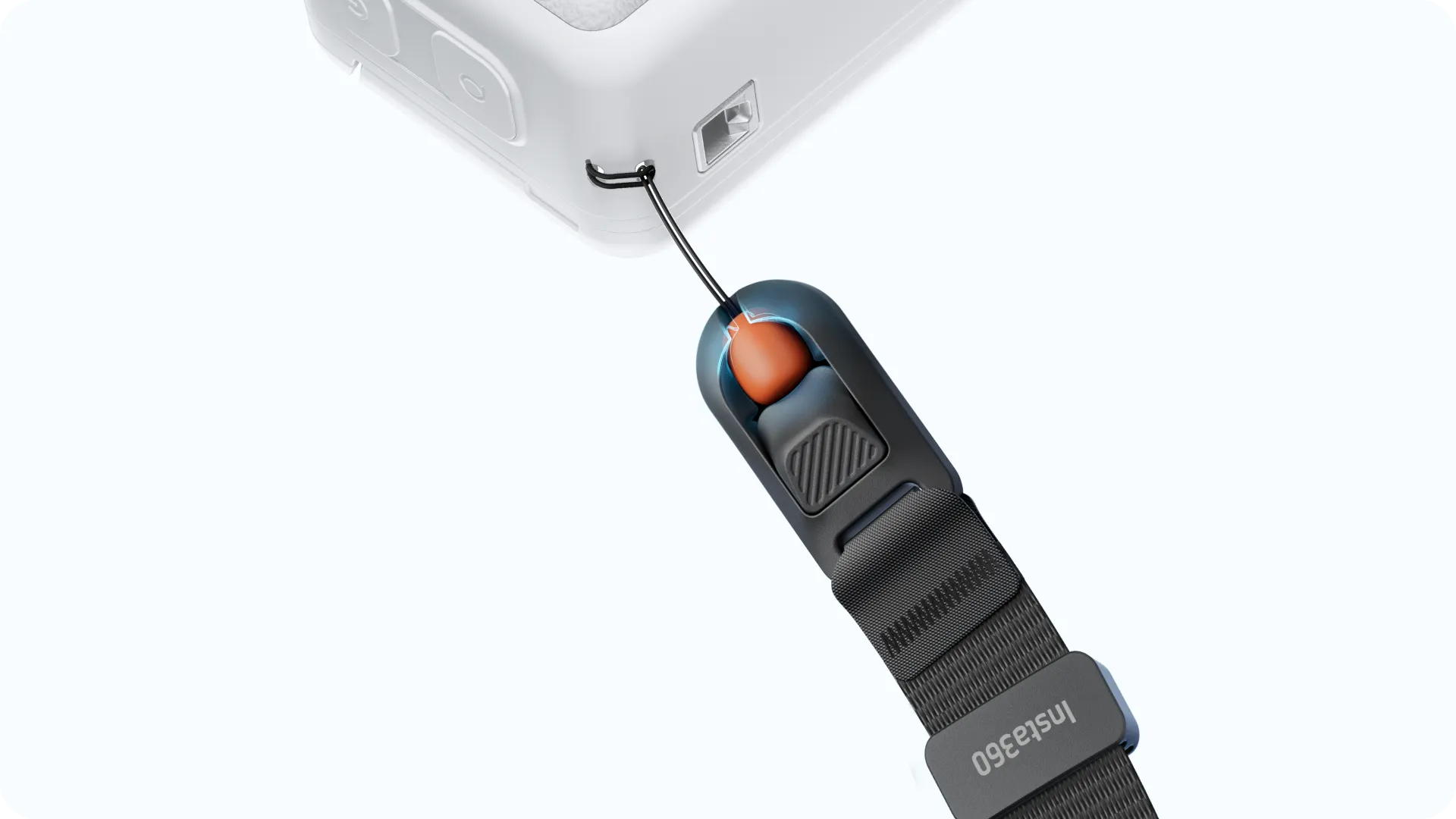 Solid locking system of the Insta360 wrist strap