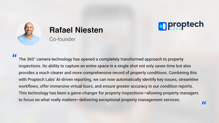 A testimonial from Proptech Labs co-founder Rafael Niesten.