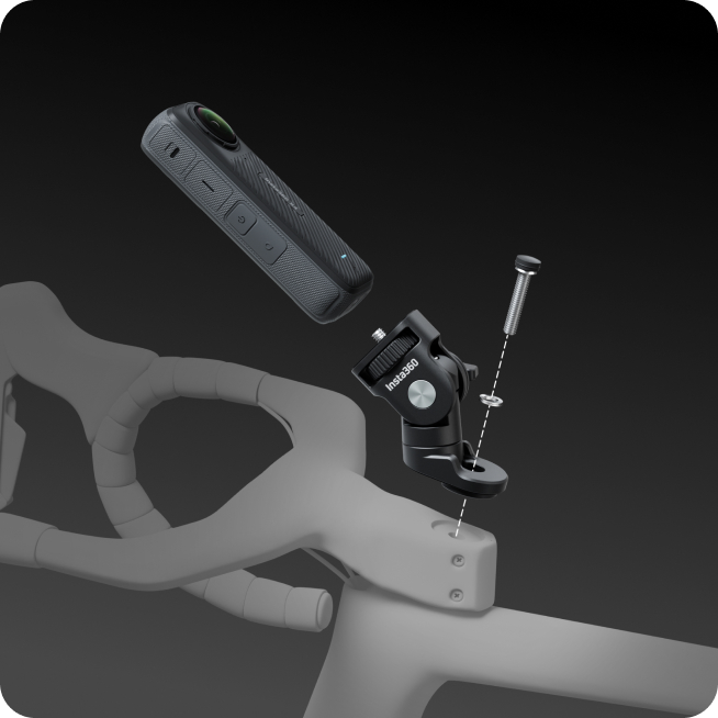 Insta360 Supporto Per Sella Bici – Attacco In Alluminio Per Action Cam, Prospettiva Unica, Leggero E Robusto