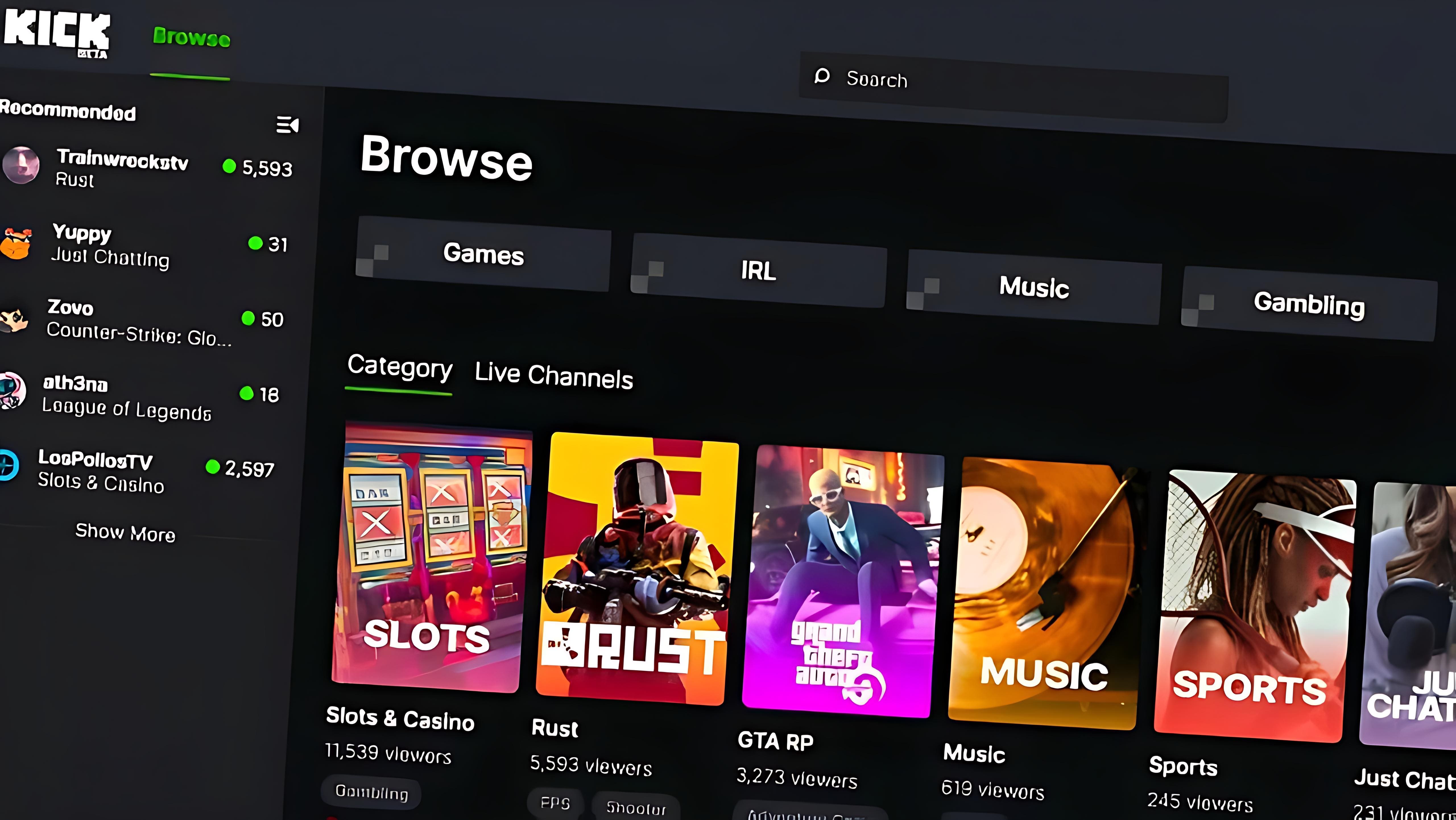 game streaming platform kick