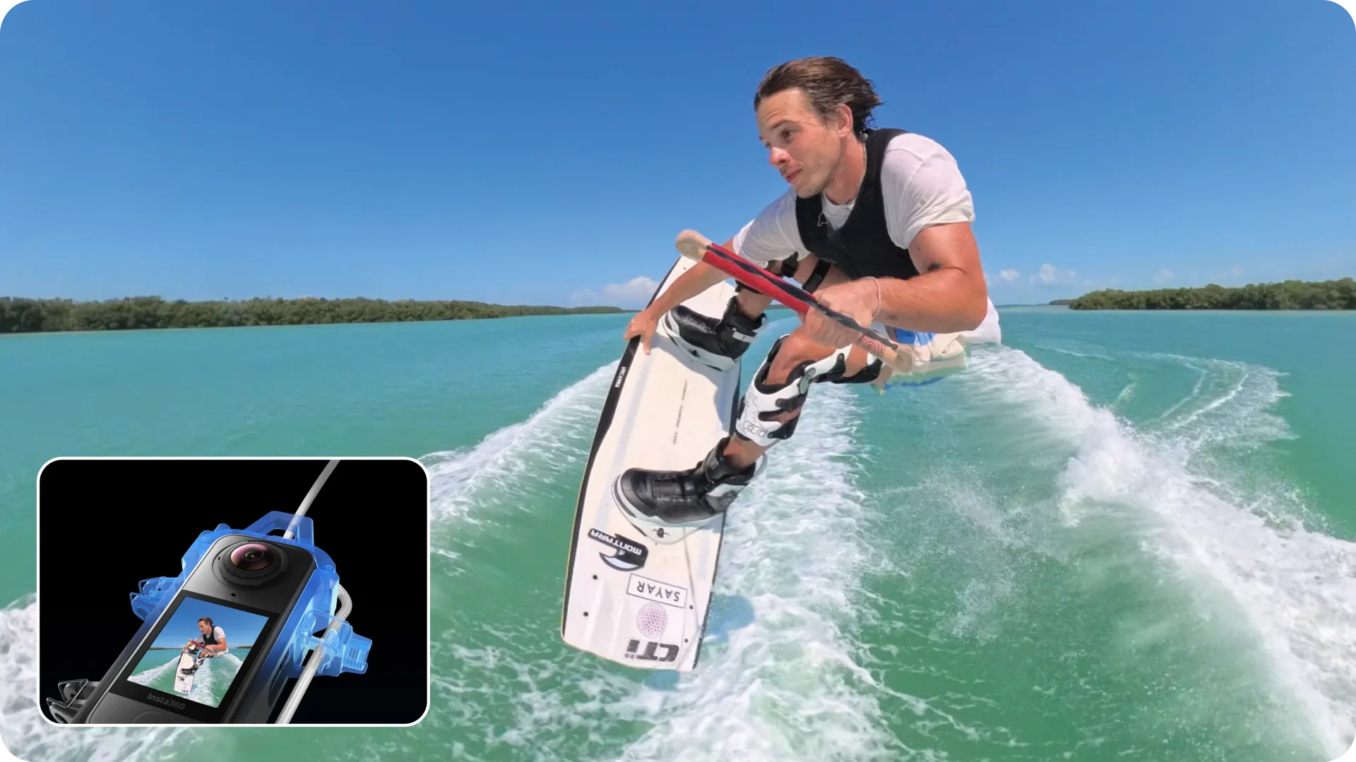 Niewidoczny uchwyt linowy w nagraniach 360 Insta360