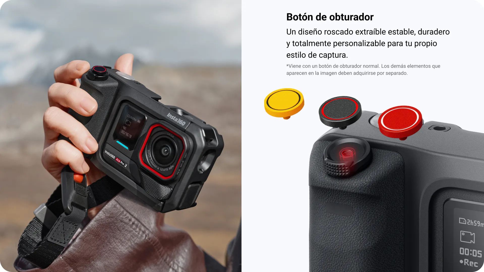 Xplorer Grip Pro incluido en el Insta360 Ace Pro 2 Kit