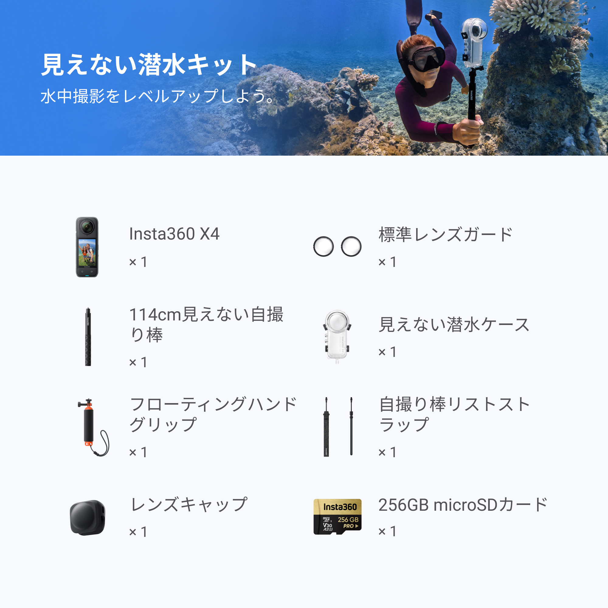 X4を購入 - 8K 360度アクションカメラ - Insta360 ストア