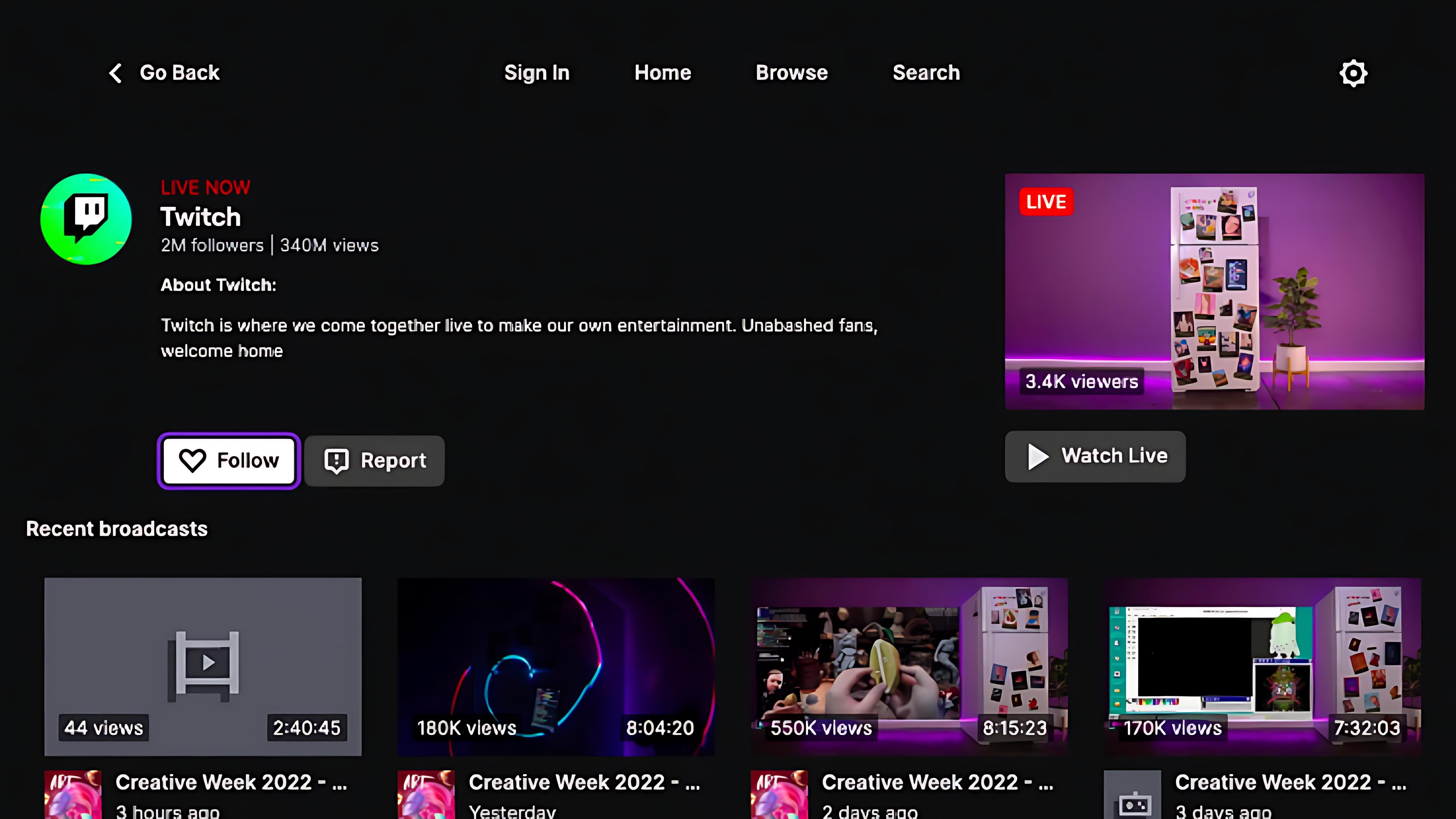 game streaming platform twitch