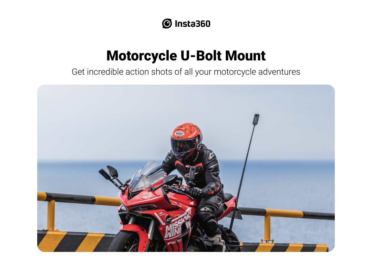 Insta360 Motorcycle U-Bolt Mount (GO 2/ONE X2/ONE R/ONE X3) Standard