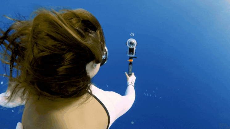 Insta360 Underwater Selfie Stick with Remote.