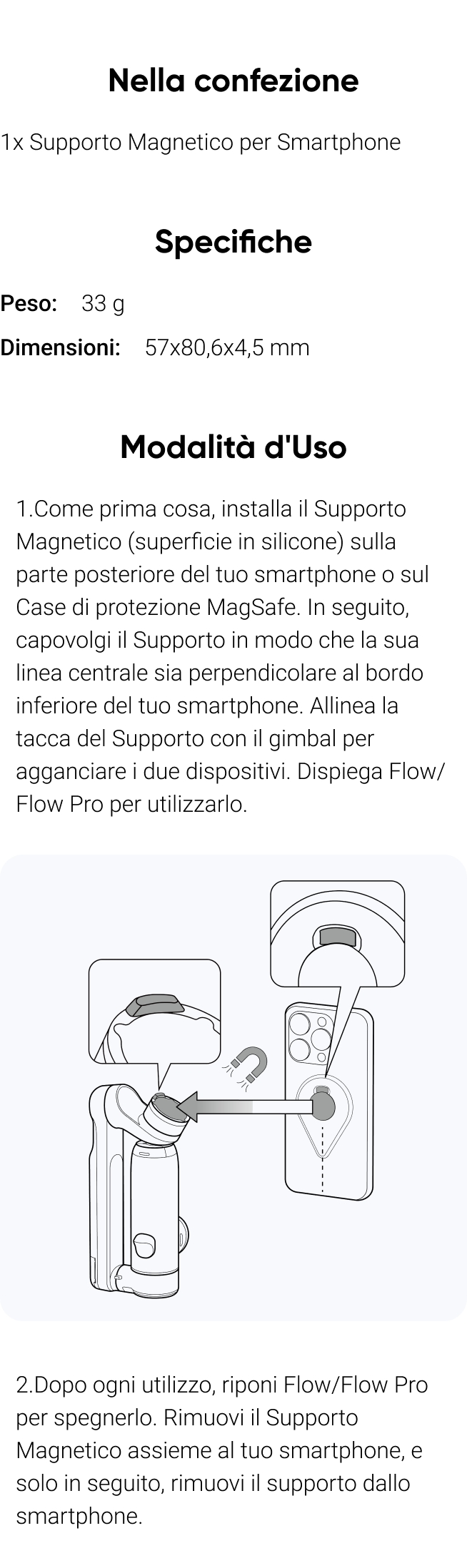 Per Magsafe Supporto per telefono magnetico portatile
