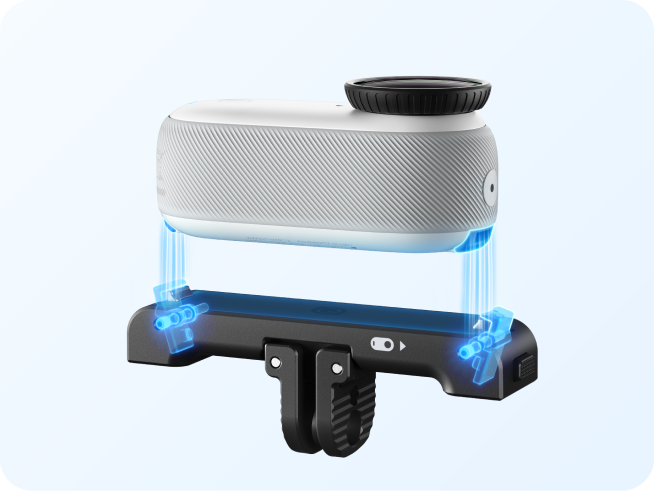 Staffa Magnetica Con Ricarica Per Insta360 GO 3/GO 3S - Supporto Adattatore In Alluminio Con Rotazione 360°