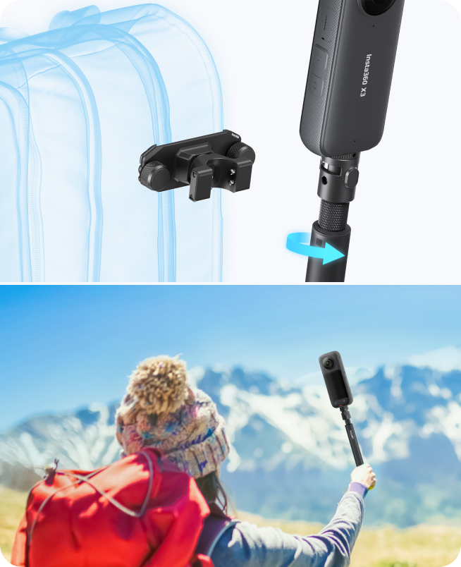 Fondina Magnetica Insta360 Per Selfie Stick - Attacco Rapido Per Tracolle O Cinture - Foto 5