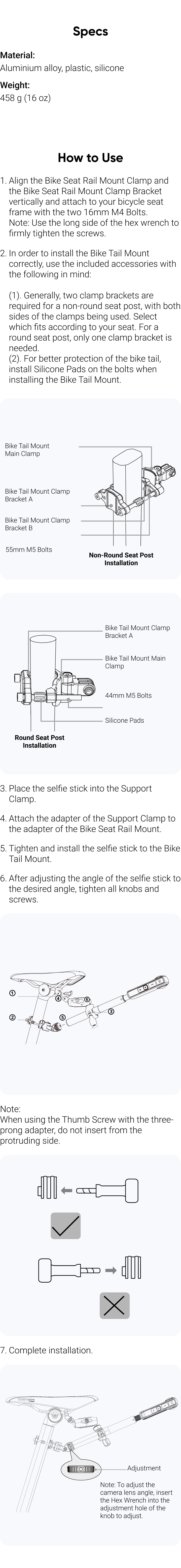 Buy Bike Tail Mount Kit - Accessories - Insta360 Store