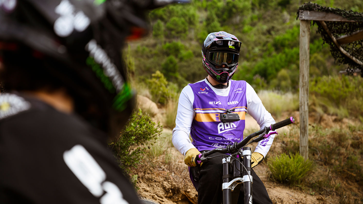 Insta360 cameras were used exclusively at Darkfest 2025. Here, a rider is seen using an Insta360 X4.