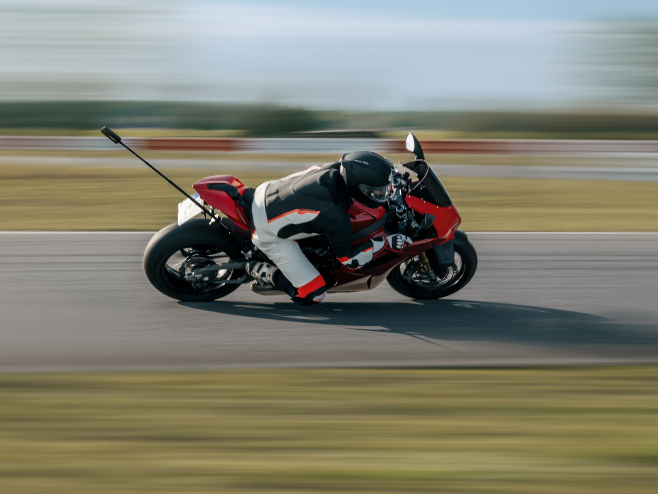 Marc Márquez using the Action Invisible Selfie Stick.