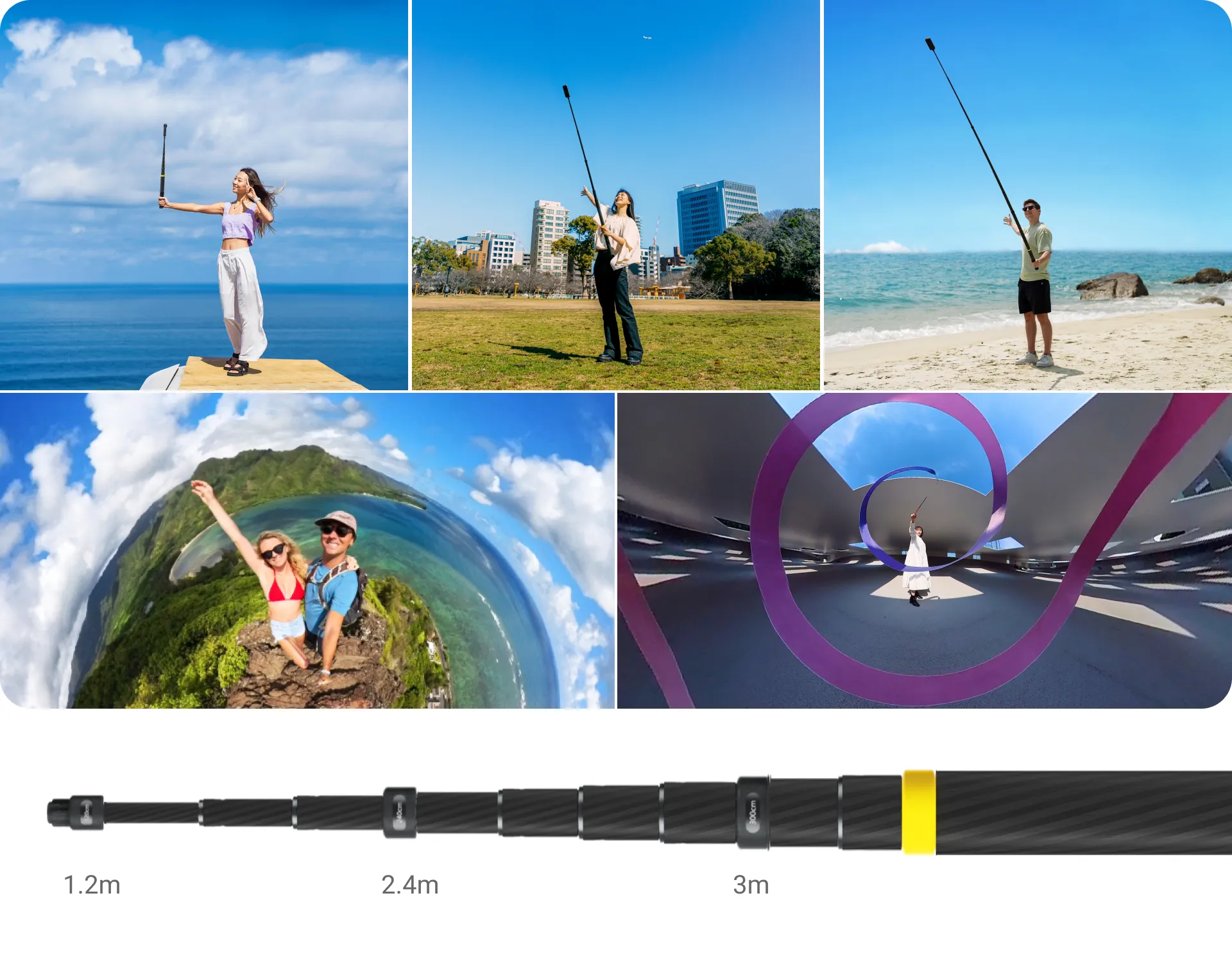 Insta360 Extended Selfie Stick for X3, ONE RS/X2/R/X, and ONE (14 to 118)