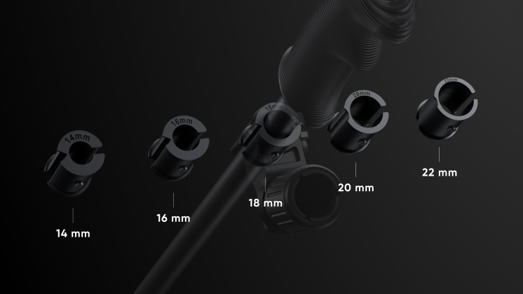 The Insta360 Ski Pole Mount had adapters, making it compatible with ski poles ranging from 14mm to 22mm in diameter.