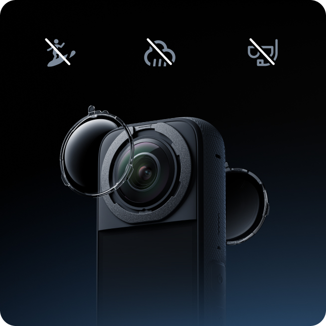 Insta360 X3 HUAYUWA Protezione Per Lenti Adesive Per Fotocamera Compatibile Insta 360 X3