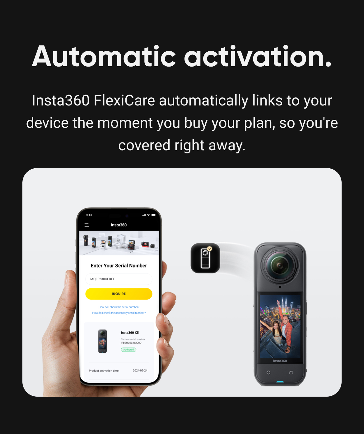 Insta360 X5 Pack Flexicare - Caméra D'action 360° 8K étanche
