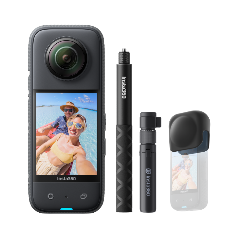 Insta360 X3 - Caméra d'action 360 degrés étanche avec capteurs 1/2 48MP,  vidéo Active HDR 5,7K 360, Photo 360 72MP, Mode Mono-Objectif 4K, Mode Me  60ips, stabilisation, écran Tactile 2,29 : 