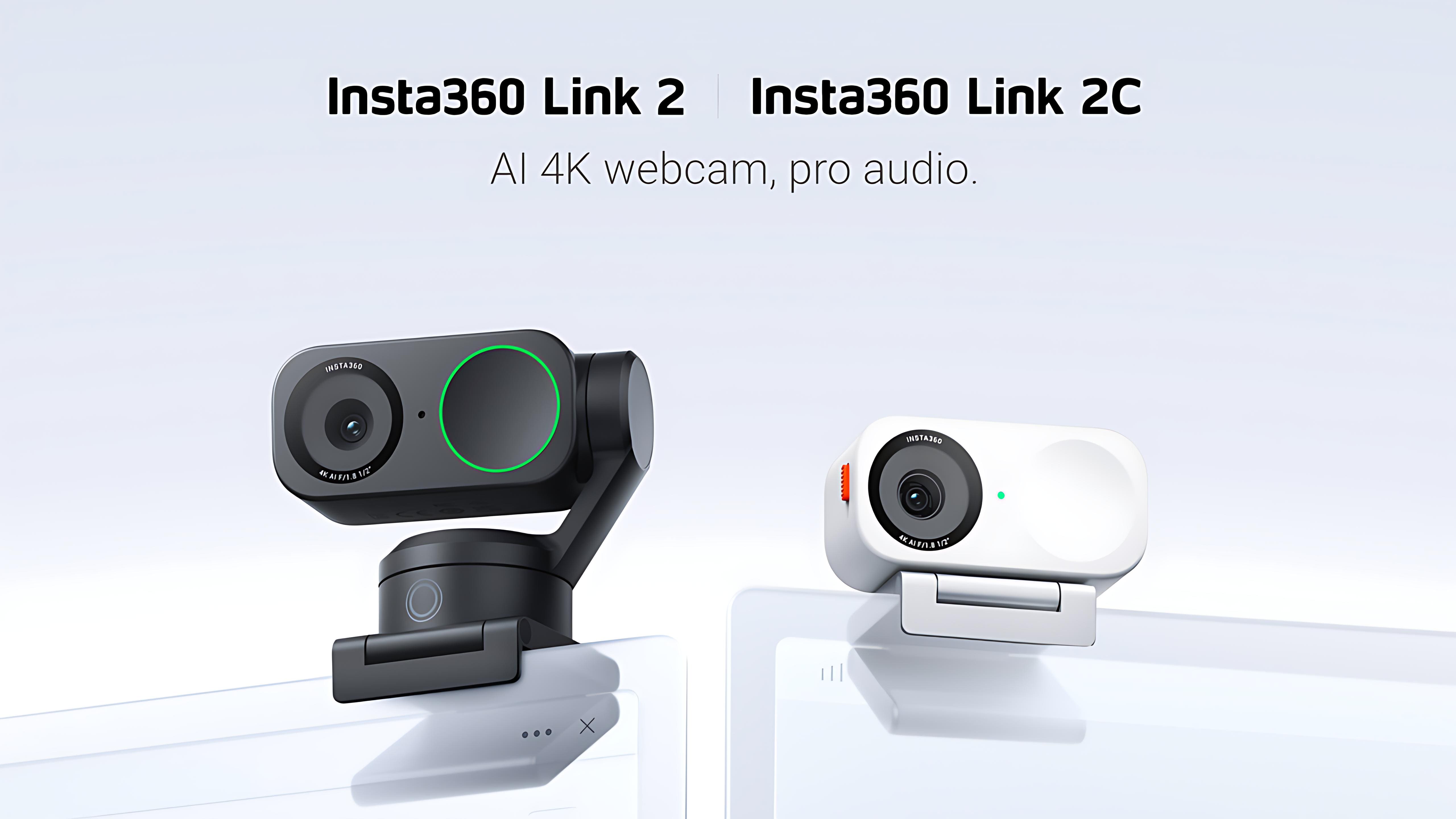 insta360 link 2 and insta360 link 2c side-by-side comparison