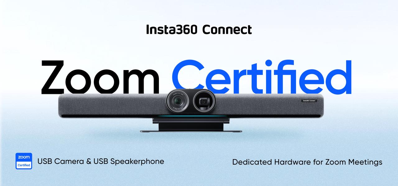 Insta360 announcement of Zoom certification for Insta360 Connect