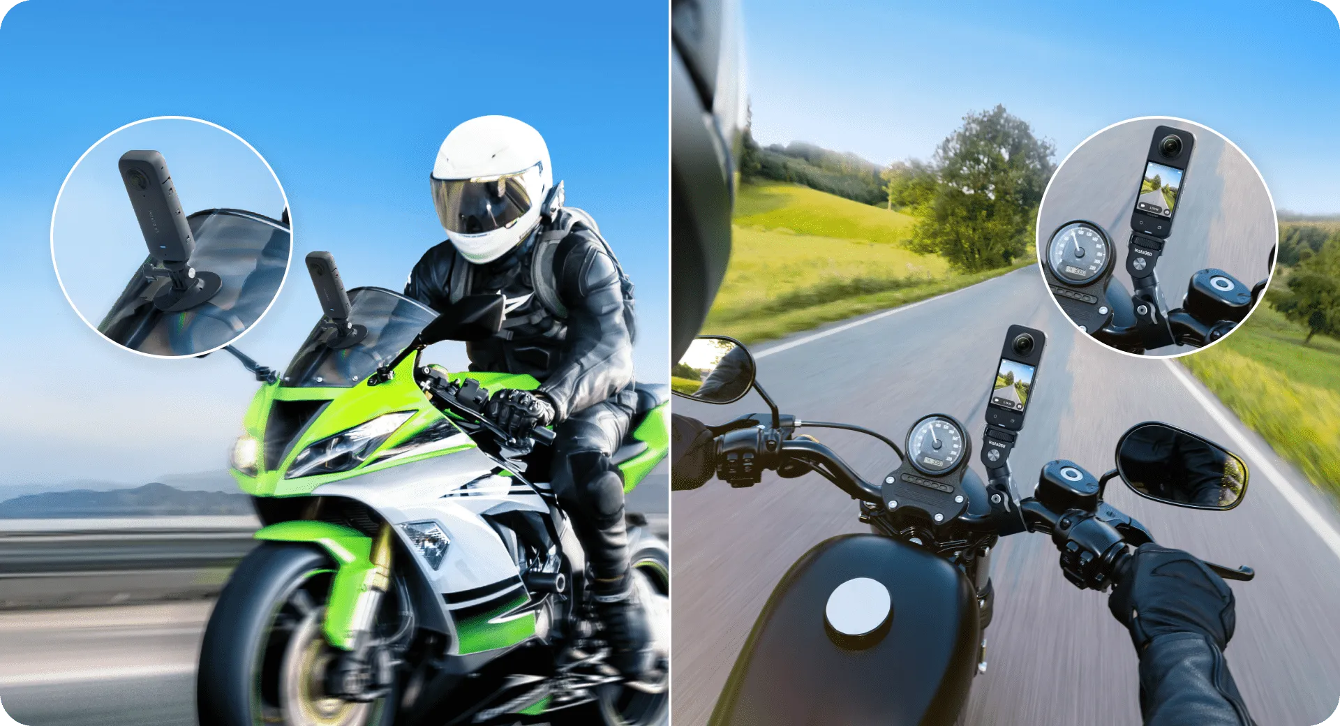 Insta360 Motorcycle Bundle Mount for Insta360 X4 AcePro Go3