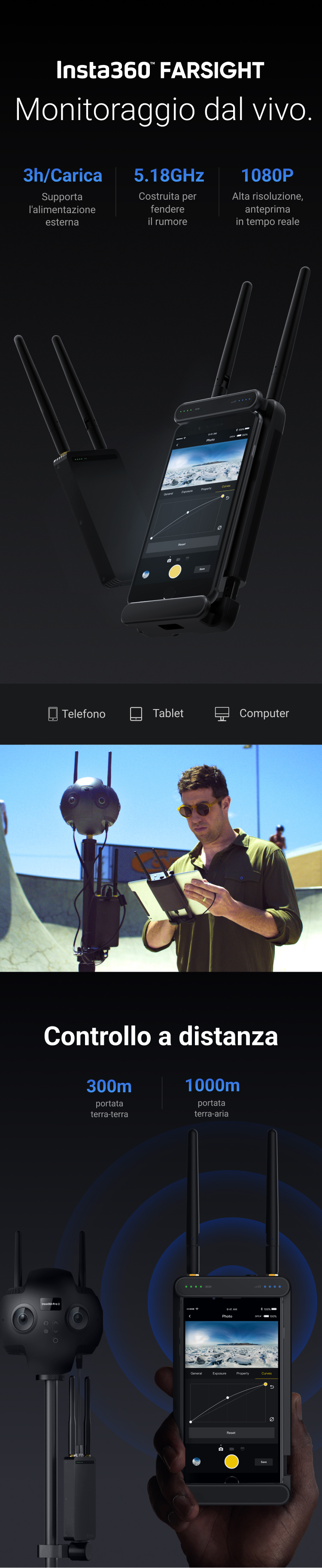 その他 Insta360 FARSIGHT Insta360 PRO 2 + FarSight - Kamery 360 stopni - Sklep