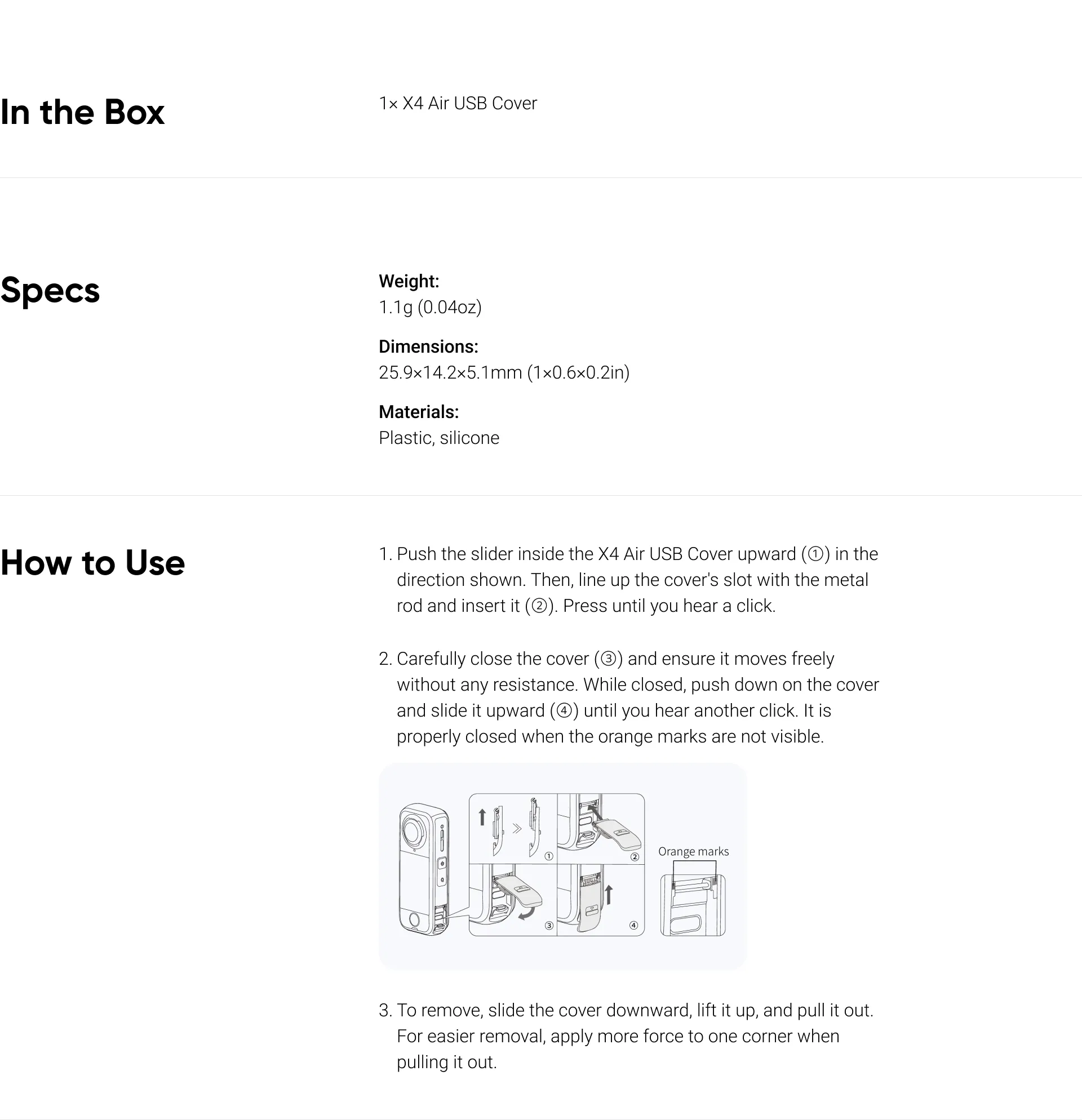 USB Cover Insta360 — widok produktu