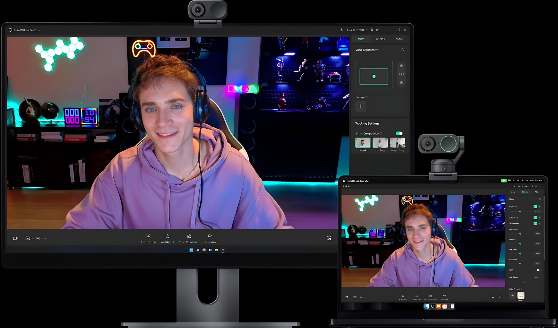 xbox streaming webcams-insta360 link 2 and insta360 link 2c