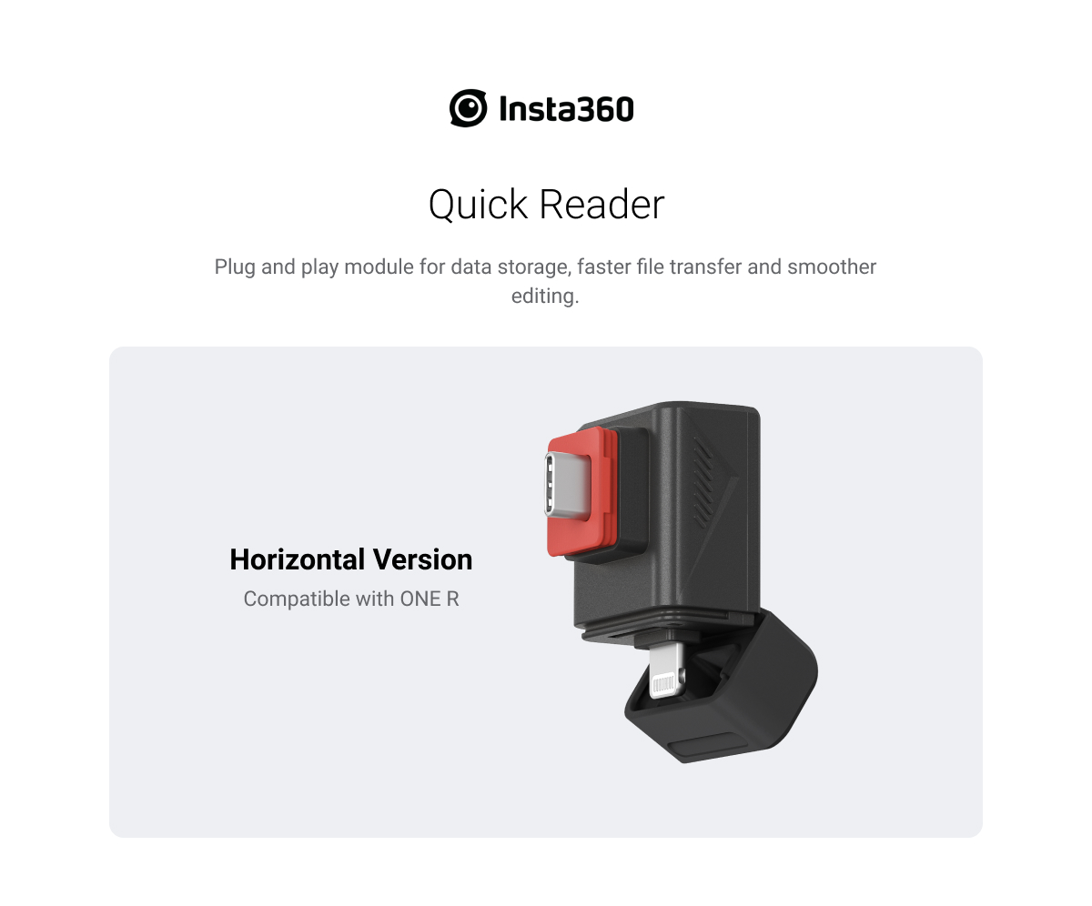 Lecteur rapide Quick Reader pour caméra Insta360 X3