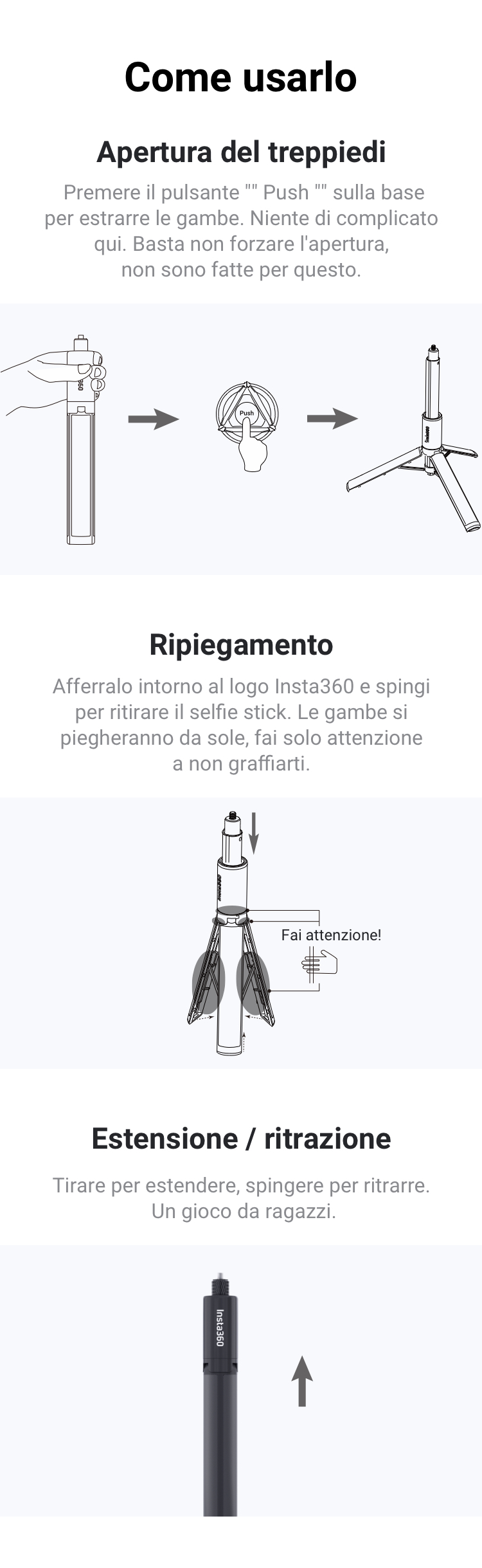Treppiede per Selfie Stick Integrato da 1,2 M 47 Pollici, Bastone per Selfie Estensibile e Nascosto con Regolazione della Lunghezza a 7 Livelli, Treppiede per Selfie Stick Tutto