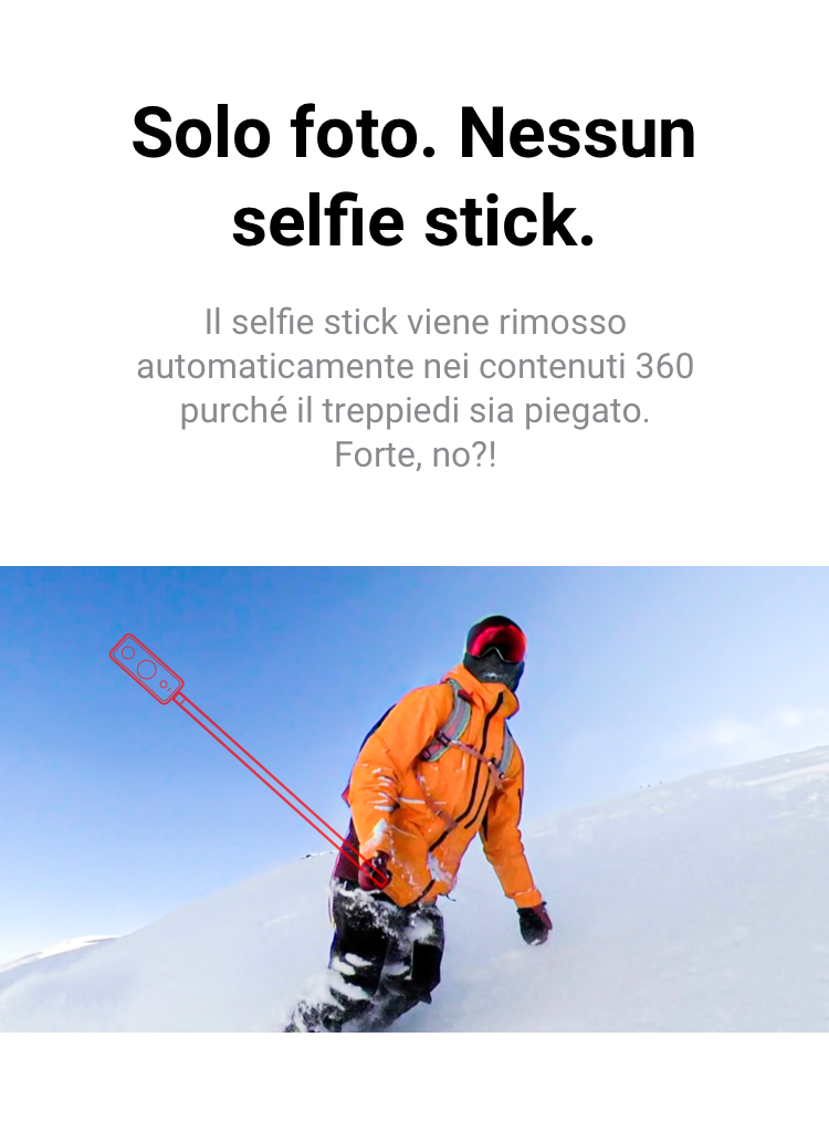 Insta360 Selfie Stick Invisibile Con Treppiedi - Per Foto E Video 360° Senza Filo - Foto 12
